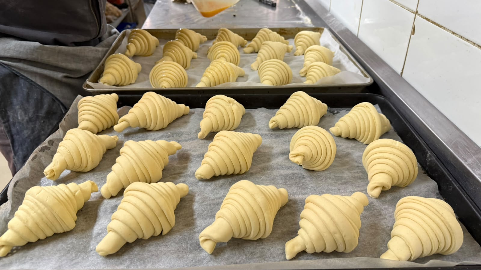 Croissants en preparación